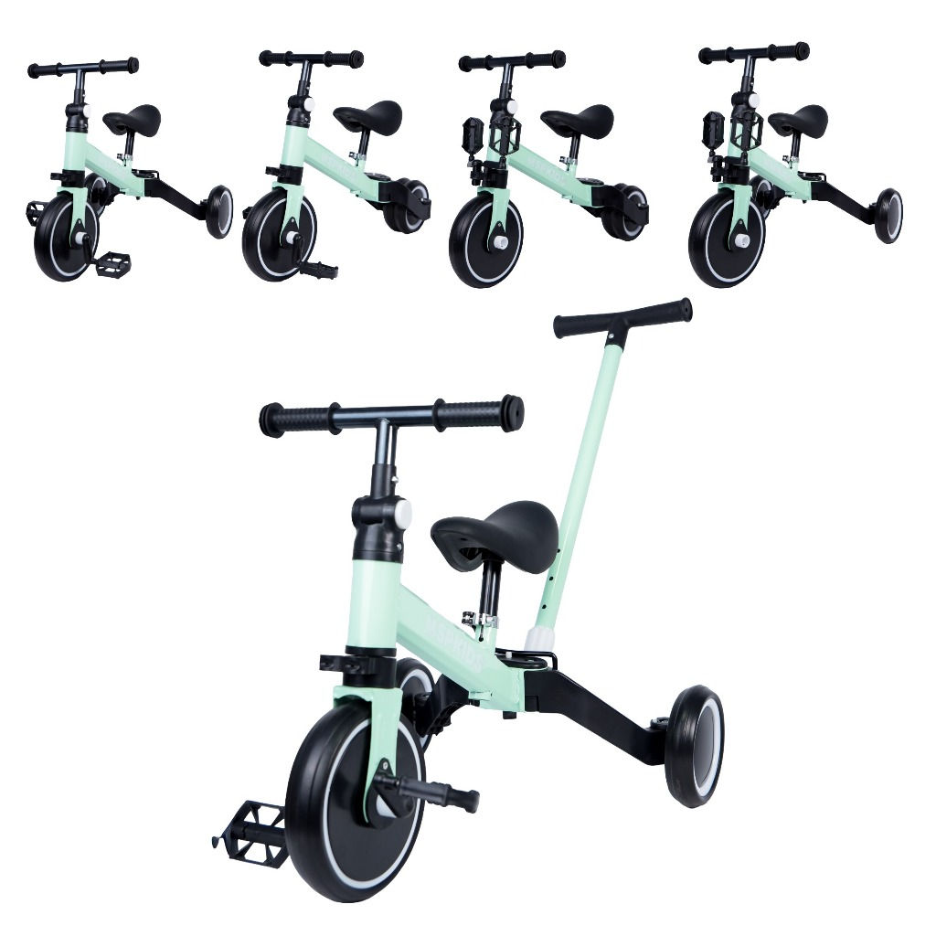 Triciclo Infantil 5 em 1 – Cresce com Seu Filho! De Passeio a Bicicleta de Equilíbrio