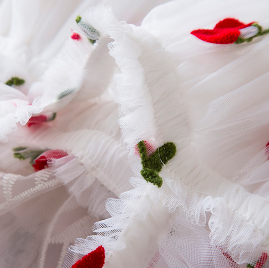 Vestido Borboleta Bebê Com Asas | De Verão Cereja Bordado Para Meninas