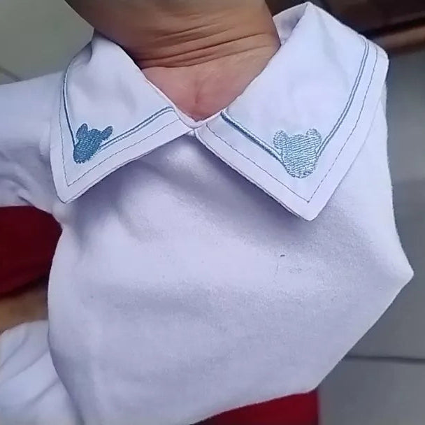 Body Bebe Menino Recem Nascido Gola Bordada