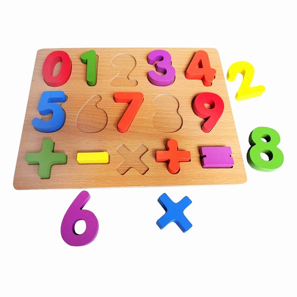 Tabuleiro de Números em Madeira – Brinquedo Educativo Pedagógico Infantil Didático