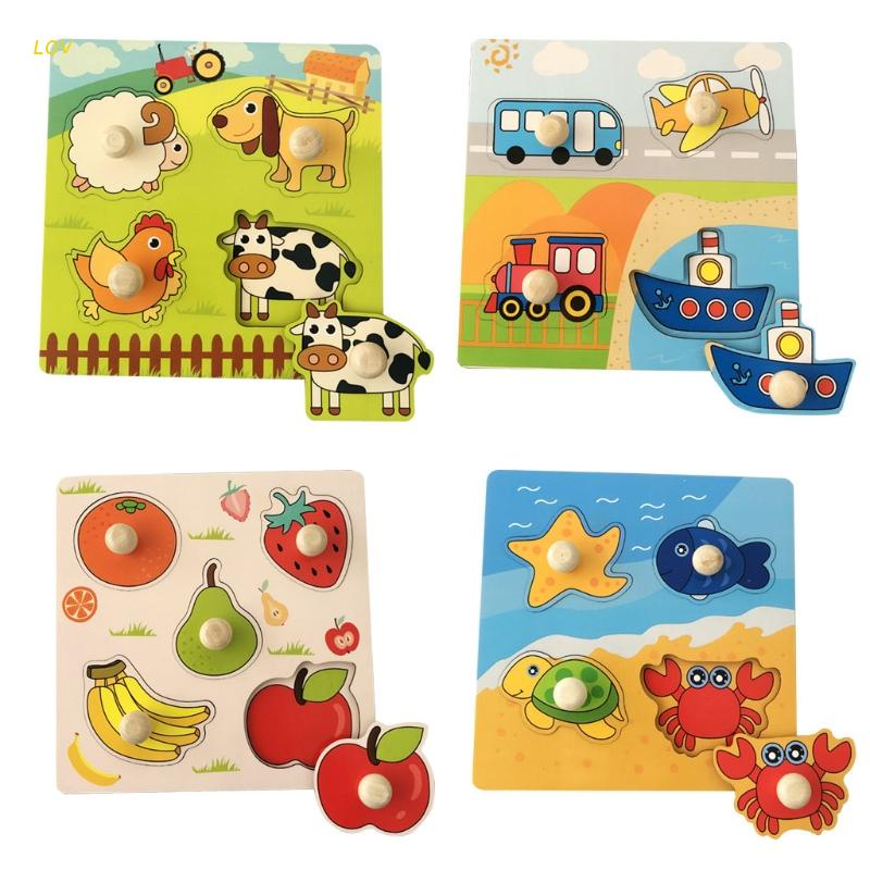 BRINQUEDOS MONTESSORI QUEBRA-CABEÇA DE MADEIRA PARA CRIANÇAS, PRANCHA DE MÃO, JOGOS EDUCACIONAIS DE APRENDIZAGEM, BEBÊ 1 A 2 3 ANOS DE IDADE