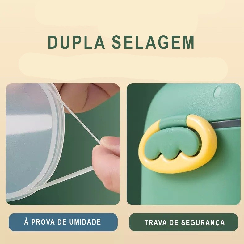 Porta Leite em Pó Bebê Passeio Viagem Com Dosador e Nivelador